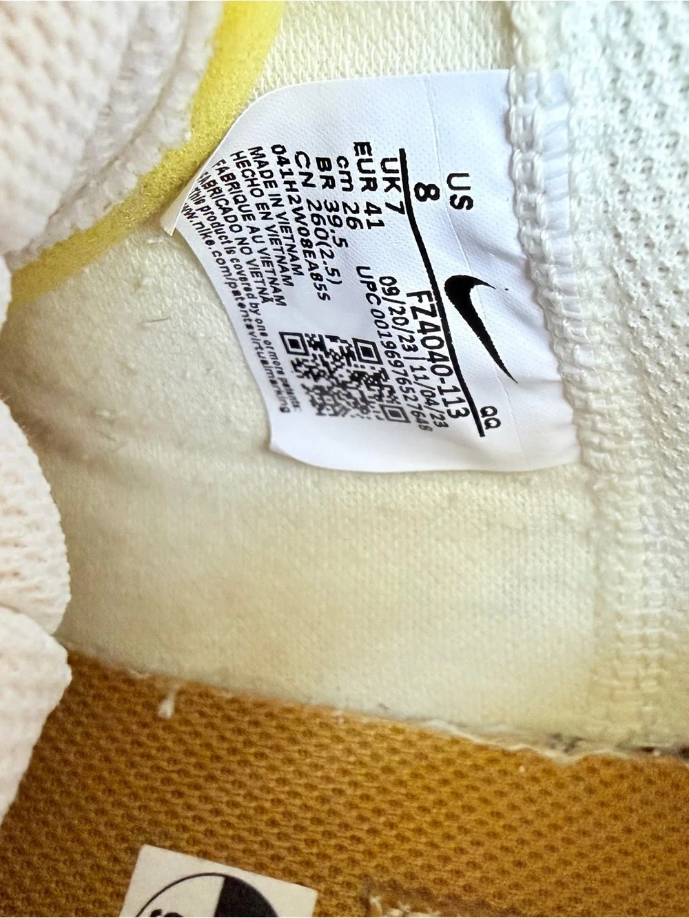 Nike Blazer Mid 77 Vintage Waffle Coconut Milk Men Size 8 Sneakers Used Like New